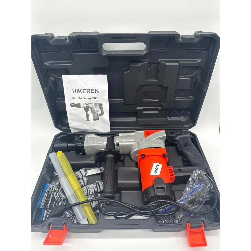 1400W Electric Demolition Jack Hammer Concrete Breaker Kit w Chisels Case 901